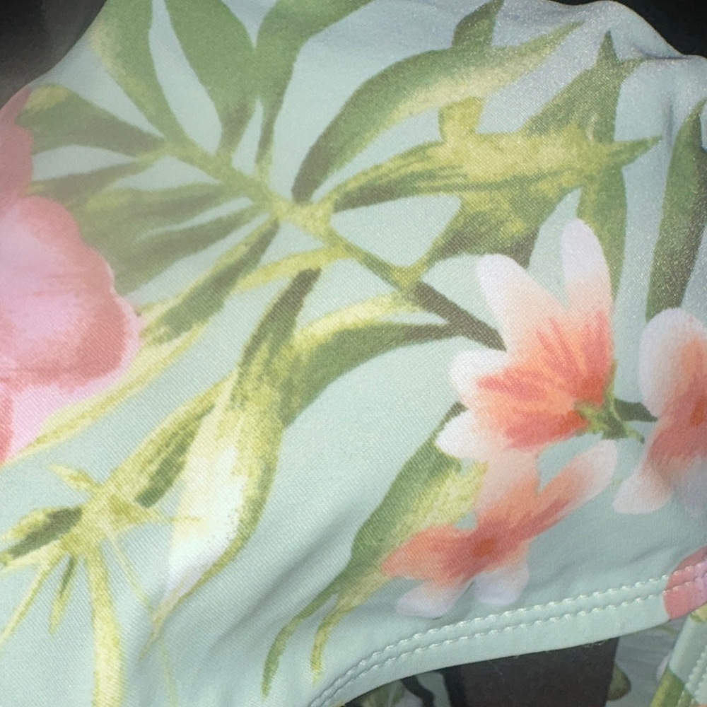 Shade & Shore Floral Bikini Top - Green and Orange new size s - Picture 9 of 10
